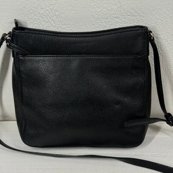 Michael Kors Jet Set Messenger Bag Black Leather Crossbody - Picture 2 of 13